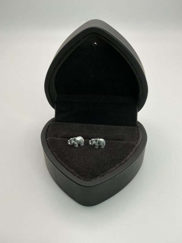 Miniature Sterling Silver Elephant Stud Earrings – 0.5g - Image 4
