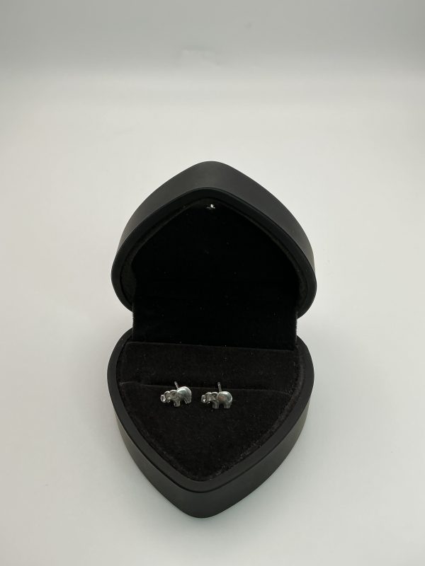Miniature Sterling Silver Elephant Stud Earrings – 0.5g - Image 5