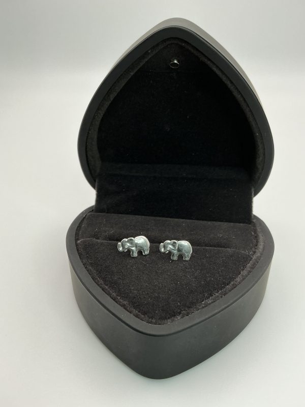 Miniature Sterling Silver Elephant Stud Earrings – 0.5g