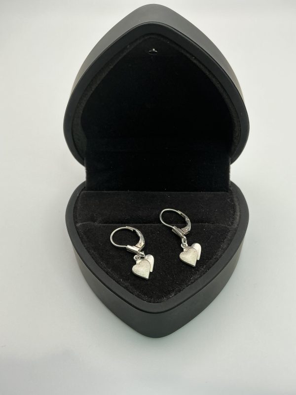 Sterling Silver Heart Drop Earrings – 1.5g