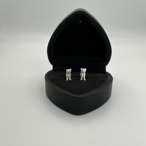 Sterling Silver Cat Stud Earrings – 0.7g