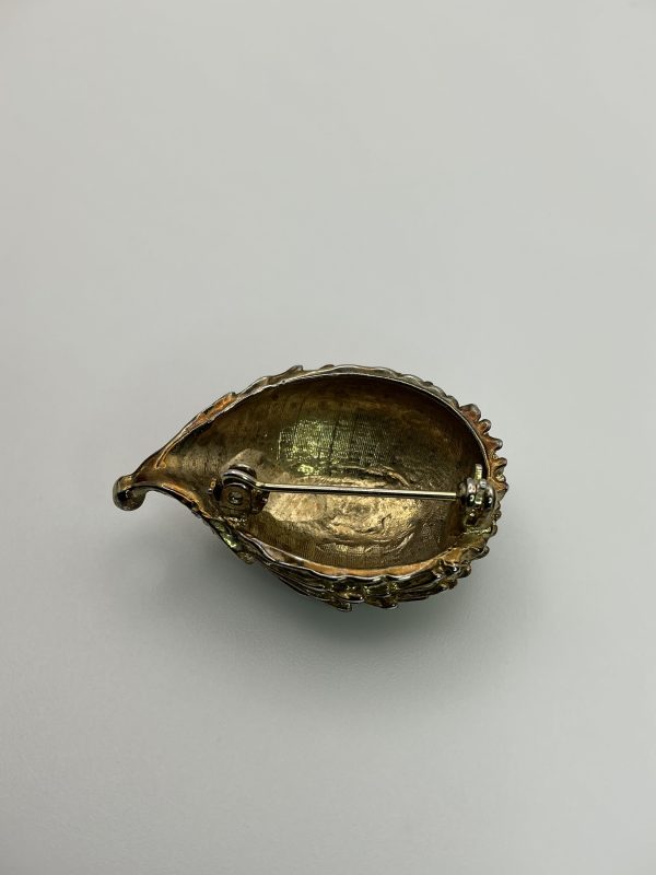 Vintage Gold-Tone Hedgehog Brooch with Crystal Accents – 14.8g - Image 5