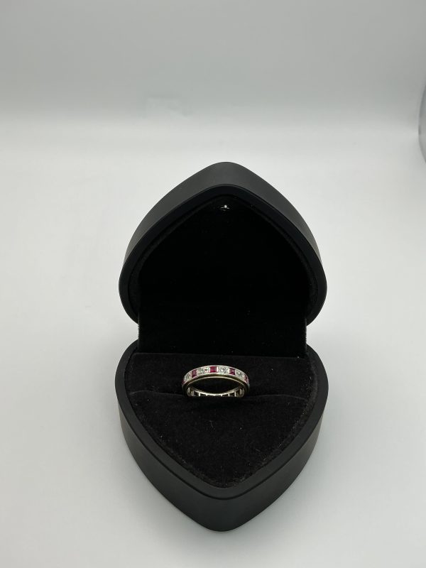 9ct Gold Ruby & Spinel Full Eternity Ring – Size N, 3.1g - Image 4