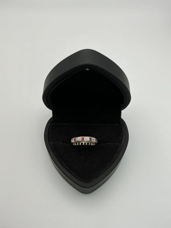 9ct Gold Ruby & Spinel Full Eternity Ring – Size N, 3.1g - Image 3