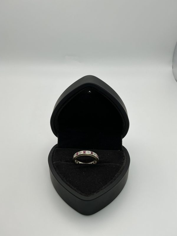 9ct Gold Ruby & Spinel Full Eternity Ring – Size N, 3.1g - Image 5