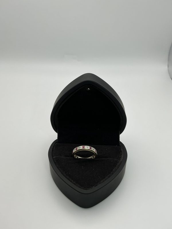 9ct Gold Ruby & Spinel Full Eternity Ring – Size N, 3.1g - Image 2