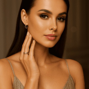 Gold-Plated 925 Sterling Silver CZ Hoop Earrings – Leverback, Heart Shape – 3.6g