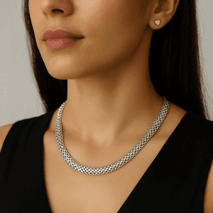 Italian 925 Sterling Silver Milor Collar Necklace – 20.6g, Birmingham Hallmark, QVC
