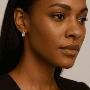 Rose Gold Plated Silver Drop Earrings with Diamond-Quality CZ – 3.5g