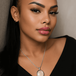 Sterling Silver 925 Oval Mother of Pearl Pendant Necklace – 18” Snake Chain, 10.3