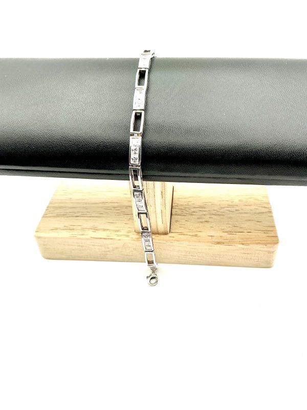 Luxury 925 Sterling Silver CZ Tennis Bracelet, 7” - Image 4