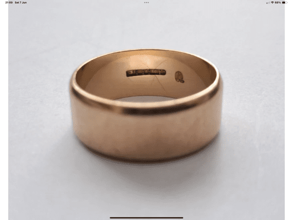 Vintage 9ct Gold Wedding Band, Hallmarked 1979, Size Q - Image 4