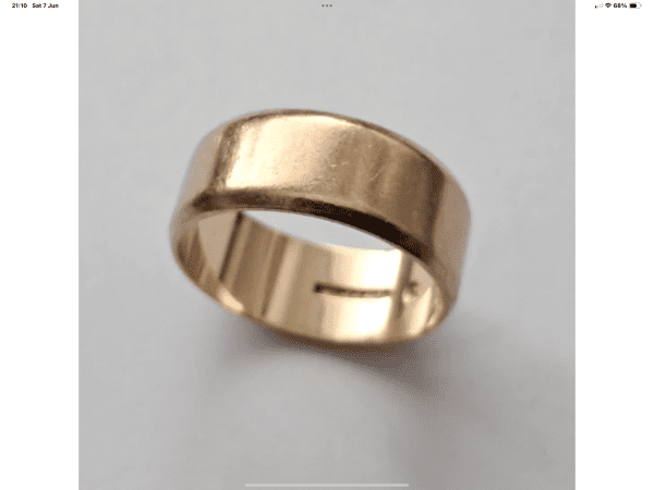 Vintage 9ct Gold Wedding Band, Hallmarked 1979, Size Q - Image 3
