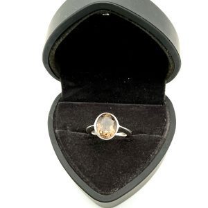 925 Sterling Silver Quartz Ring – Size O/P, 4.9g