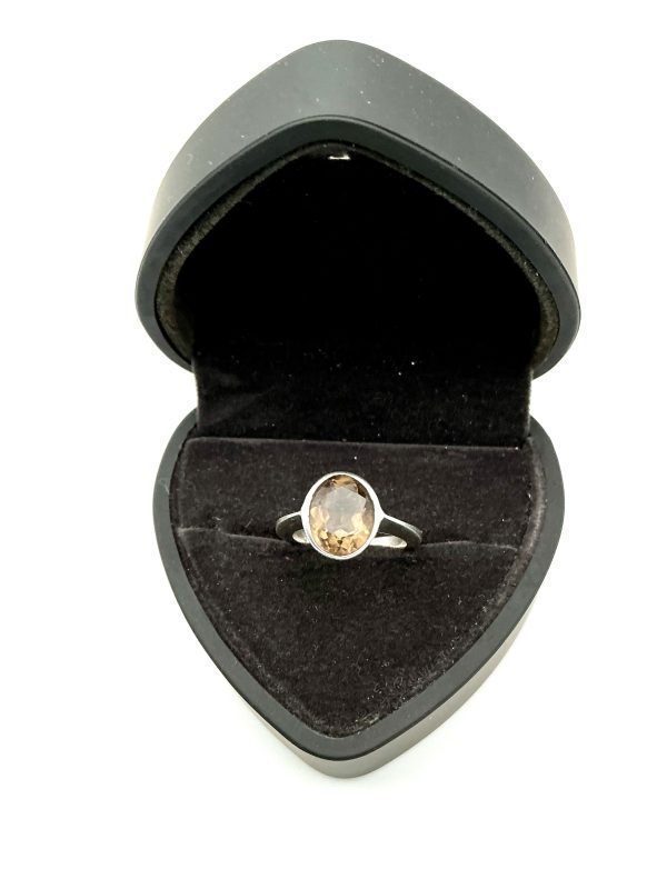 925 Sterling Silver Quartz Ring – Size O/P, 4.9g