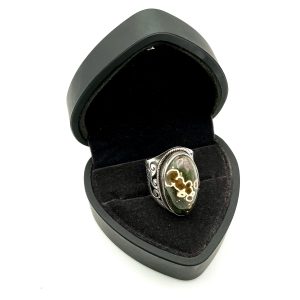 Sterling Silver Ocean Jasper Ring – Size Q, 10.