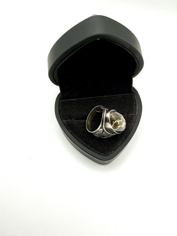 Sterling Silver Ocean Jasper Ring – Size Q, 10. - Image 5