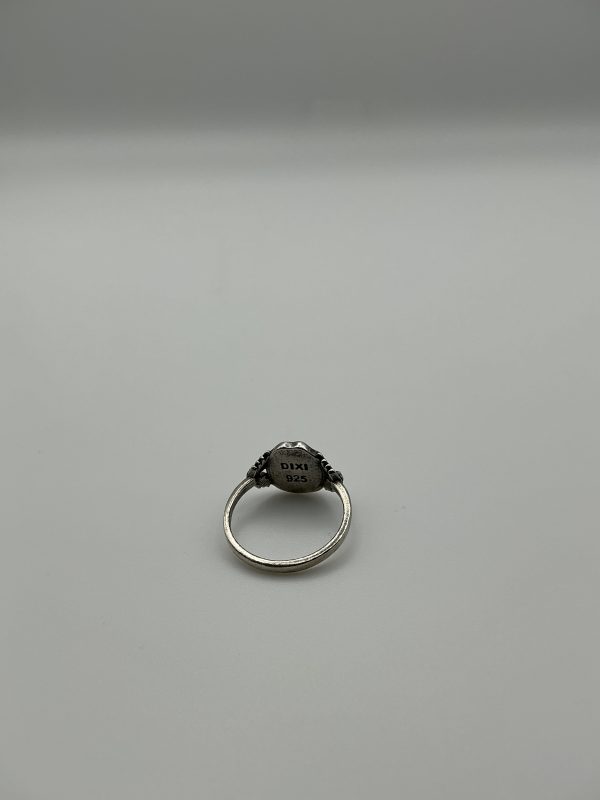 Dixi 925 Sterling Silver Crescent Moon & Pumpkin Wax Seal Ring – Size M - Image 3