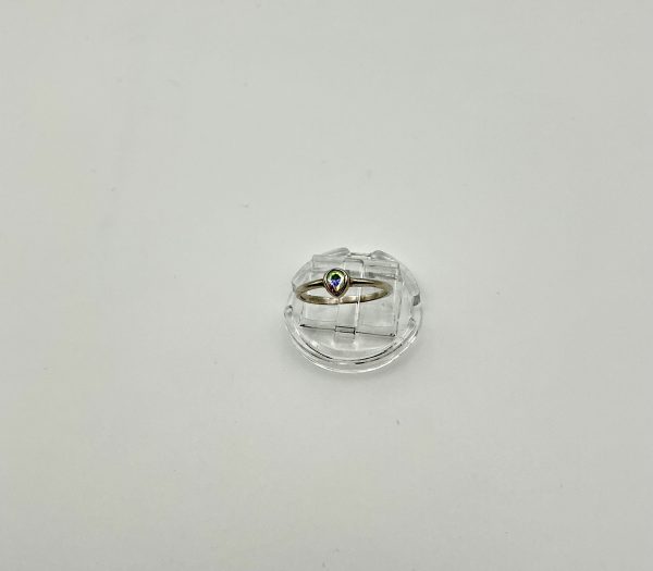 Dixi 925 Sterling Silver Mystic Topaz Teardrop Ring – Size J/K - Image 2