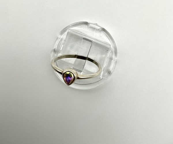 Dixi 925 Sterling Silver Mystic Topaz Teardrop Ring – Size J/K - Image 4