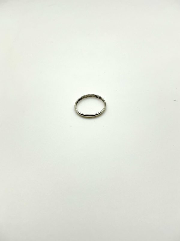 Dixi 925 Sterling Silver Skinny Stacking Ring – Size I - Image 4