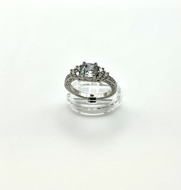 925 Sterling Silver Art Deco CZ Engagement Ring – Size Q, 3.7g - Image 6