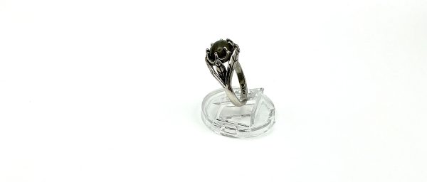 Sterling Silver DIXI Labradorite Leaf Ring – Size M - Image 5