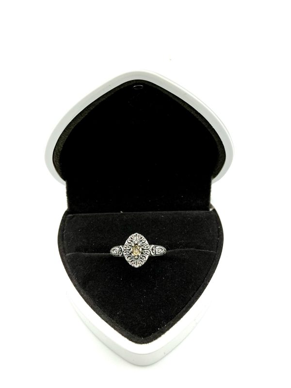 Sterling Silver DIXI Ornate Filigree Ring – Size M - Image 3