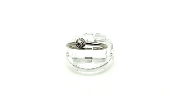 14ct White Gold Diamond Halo Solitaire Ring – Size N, 0.13ct, 2g - Image 2