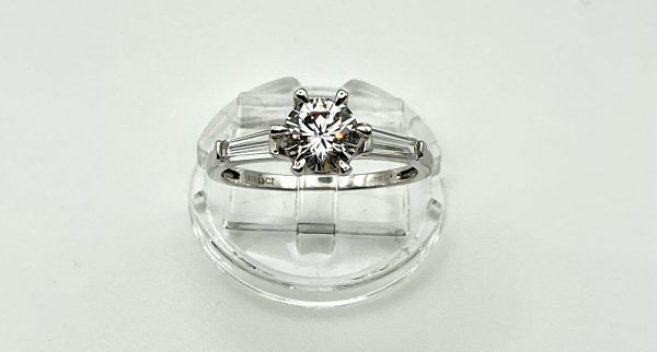 9ct White Gold Solitaire Ring with Diamond-Quality CZ – Size R, 2.4g - Image 6