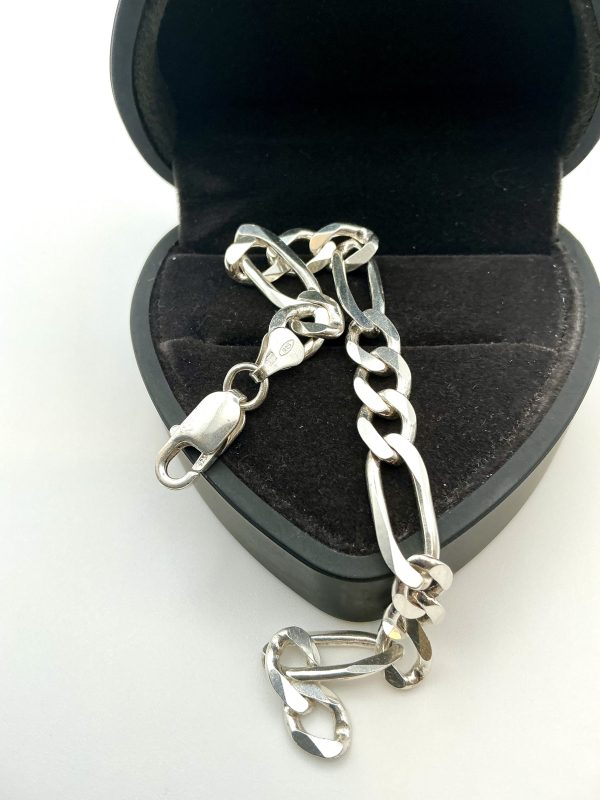 925 Sterling Silver Figaro Chain Bracelet – 6” / 12.3g - Image 6