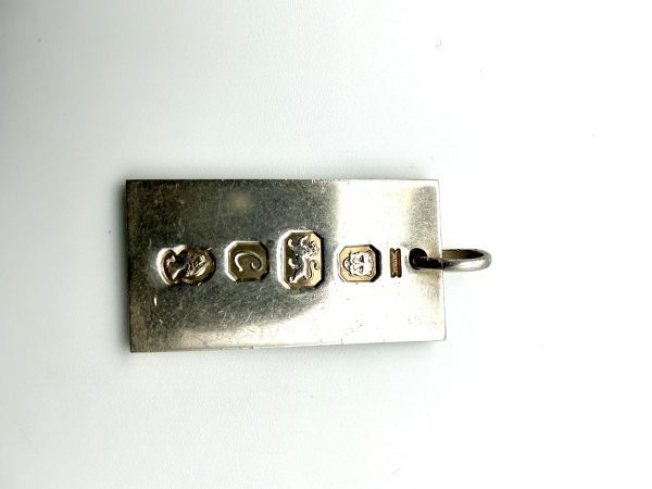 1977 Sterling Silver London Hallmarked Commemorative Ingot Pendant – Queen’s Silver Jubilee - Image 3