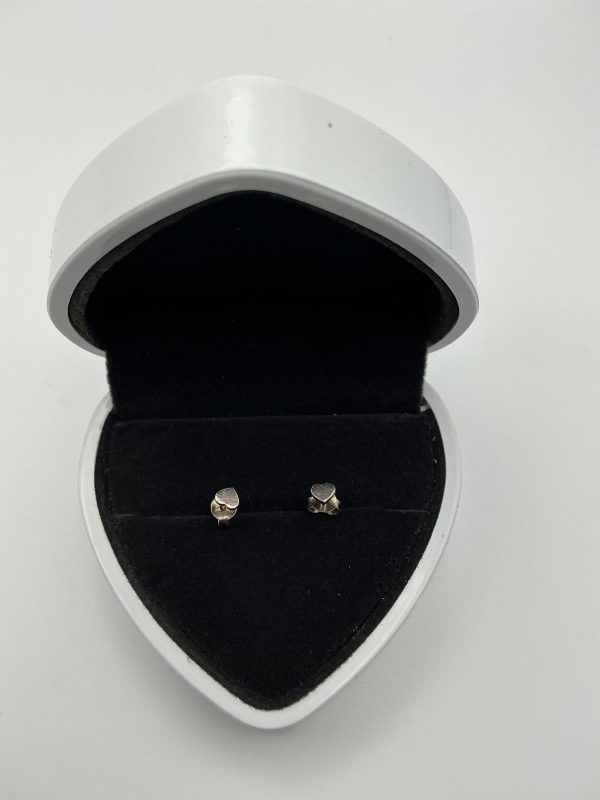 Dainty Silver Heart Stud Earrings – Minimalist Everyday Earrings, 0.4g - Image 5