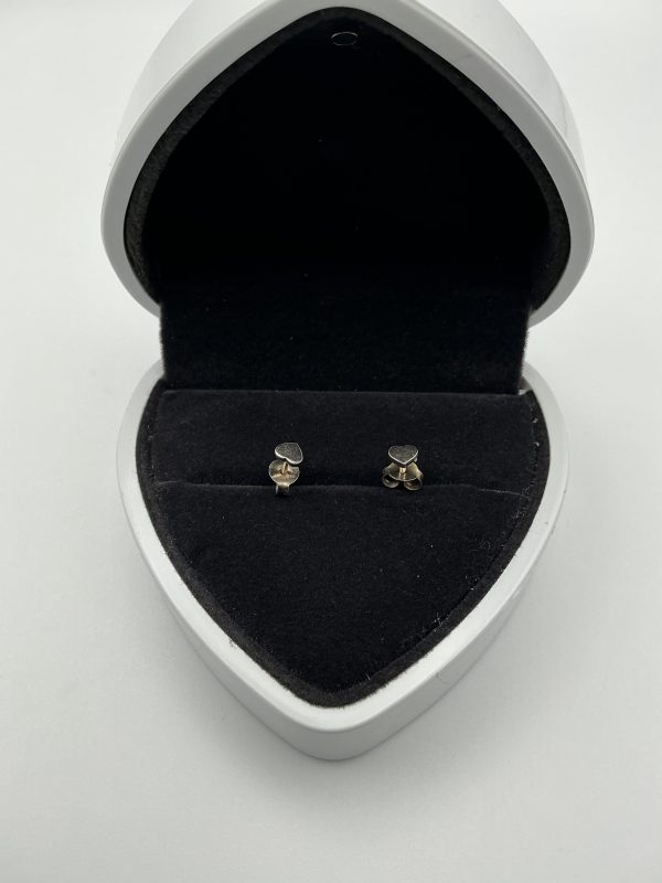 Dainty Silver Heart Stud Earrings – Minimalist Everyday Earrings, 0.4g - Image 4