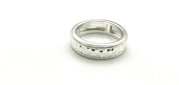 Luxury 925 Sterling Silver Hammered Spinner Meditation Ring – Premium 5g Anxiety Relief Band - Image 11