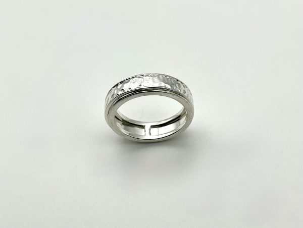 Luxury 925 Sterling Silver Hammered Spinner Meditation Ring – Premium 5g Anxiety Relief Band - Image 9