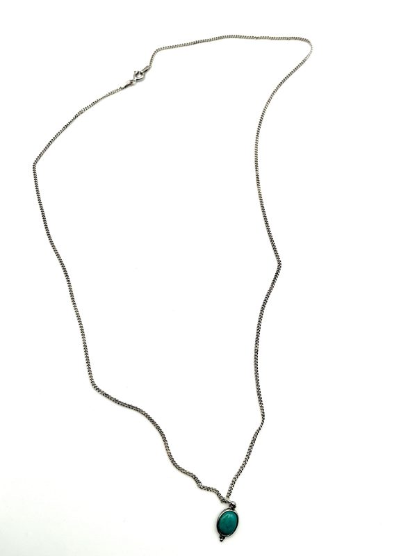 925 Sterling Silver Oval Turquoise Pendant Necklace – Boho Luxe Chain - Image 8