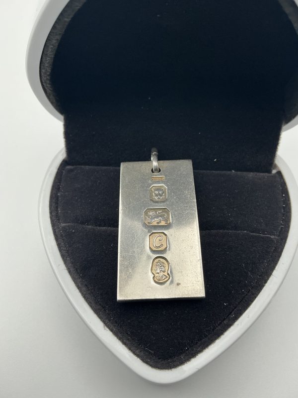 1977 Sterling Silver London Hallmarked Commemorative Ingot Pendant – Queen’s Silver Jubilee - Image 6