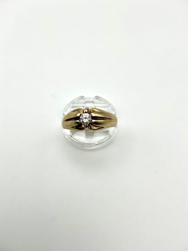 Vintage 9ct Gold Gents Solitaire Ring – London 1985 Hallmark – Size U – 4.5g - Image 7