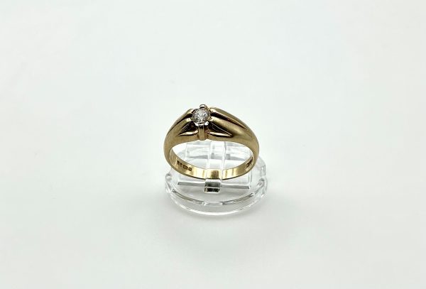 Vintage 9ct Gold Gents Solitaire Ring – London 1985 Hallmark – Size U – 4.5g - Image 5
