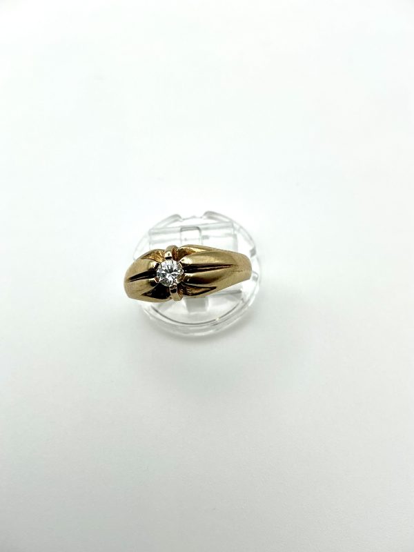 Vintage 9ct Gold Gents Solitaire Ring – London 1985 Hallmark – Size U – 4.5g - Image 8