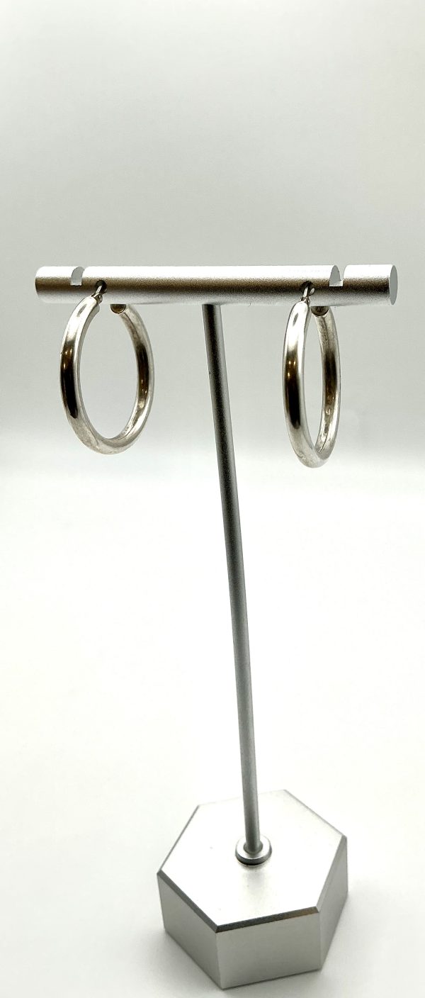 Classic 925 Sterling Silver Hoop Earrings – 2cm Lightweight Polished Hoops - Image 6