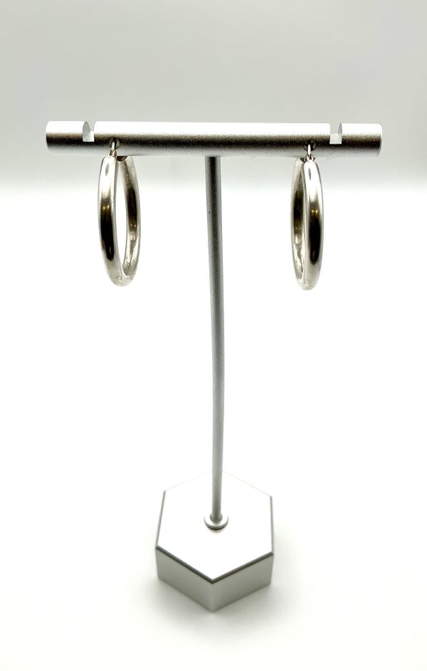 Classic 925 Sterling Silver Hoop Earrings – 2cm Lightweight Polished Hoops - Image 5