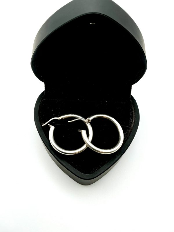 Classic 925 Sterling Silver Hoop Earrings – 2cm Lightweight Polished Hoops - Image 4