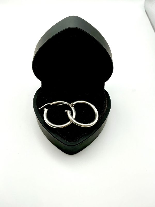 Classic 925 Sterling Silver Hoop Earrings – 2cm Lightweight Polished Hoops - Image 3
