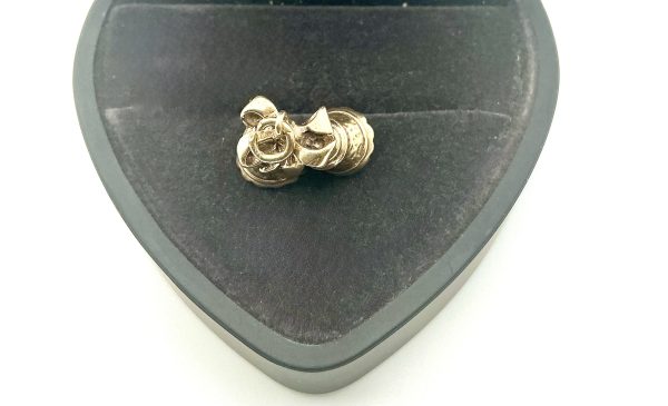 Vintage Pre-1975 9ct Gold Twin Bells Charm Pendant – Solid 375 Yellow Gold, 4.2g Collectible - Image 2