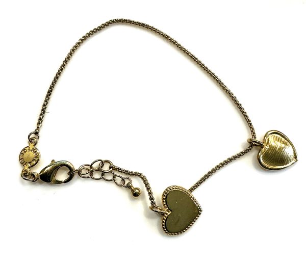 Katie Loxton Gold-Tone Double Heart Bracelet – Adjustable Chain, 5.1g, 4” - Image 7