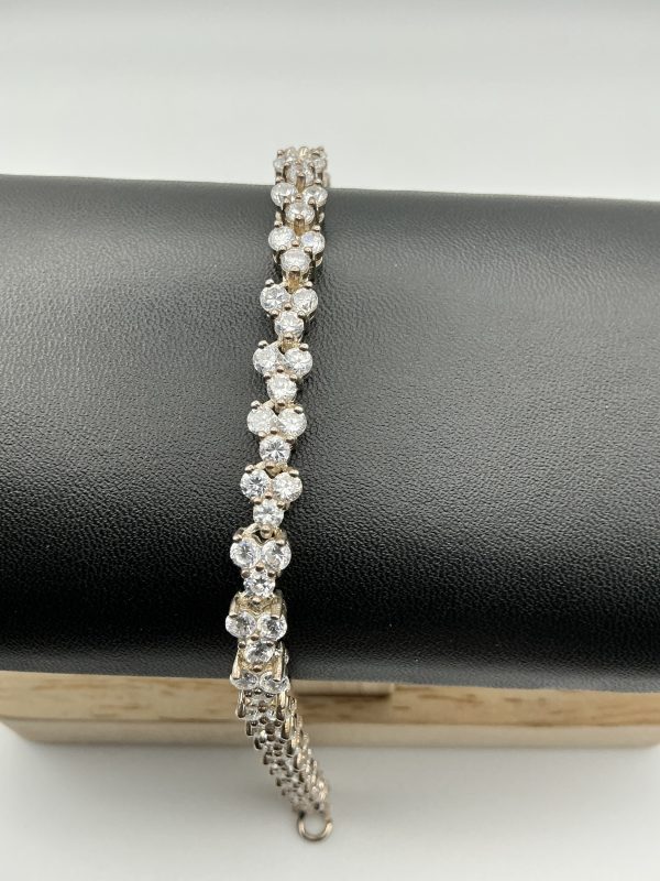 Luxury 925 Silver 7” CZ Tennis Bracelet, 12.9g - Image 3