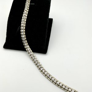 Luxury 925 Gold-Tone Silver CZ Tennis Bracelet