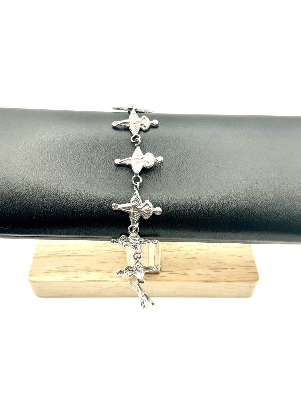 “Sterling Silver Ballerina Charm Bracelet with multiple detailed dancer charms, 6.5 inch length, 15.6 grams, solid 925 silver with lobster clasp.” - Image 5